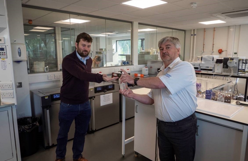 Robert Largan MP visits UK’s biggest hand sanitiser manufacturer