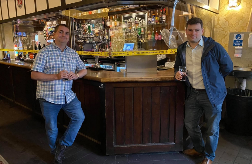 Robert Largan MP visits local pubs as they re-open