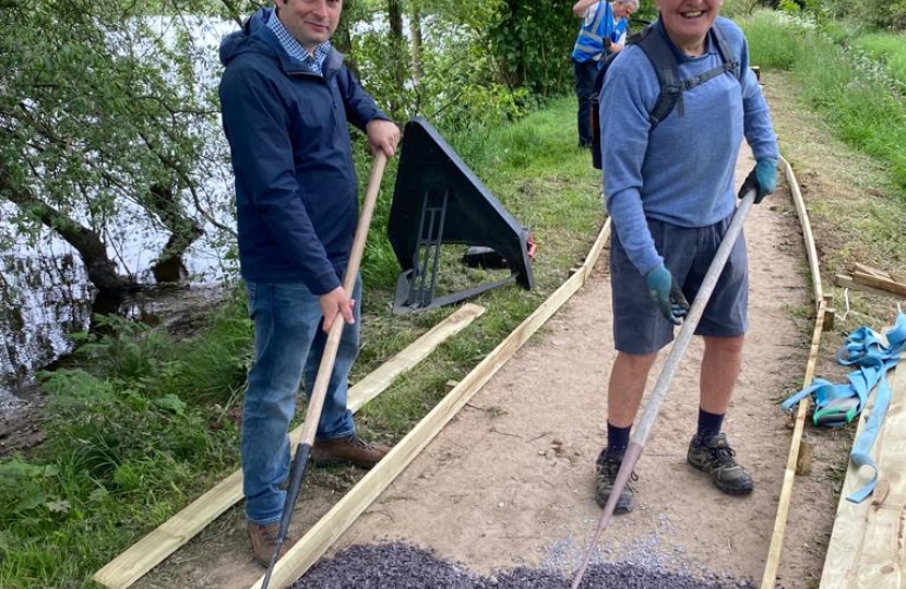 Community pulls together to improve Combs Reservoir path