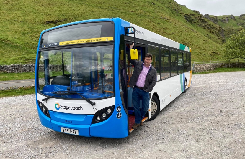 Robert Largan MP welcomes the return of Hope Valley Explorer bus to Peak District
