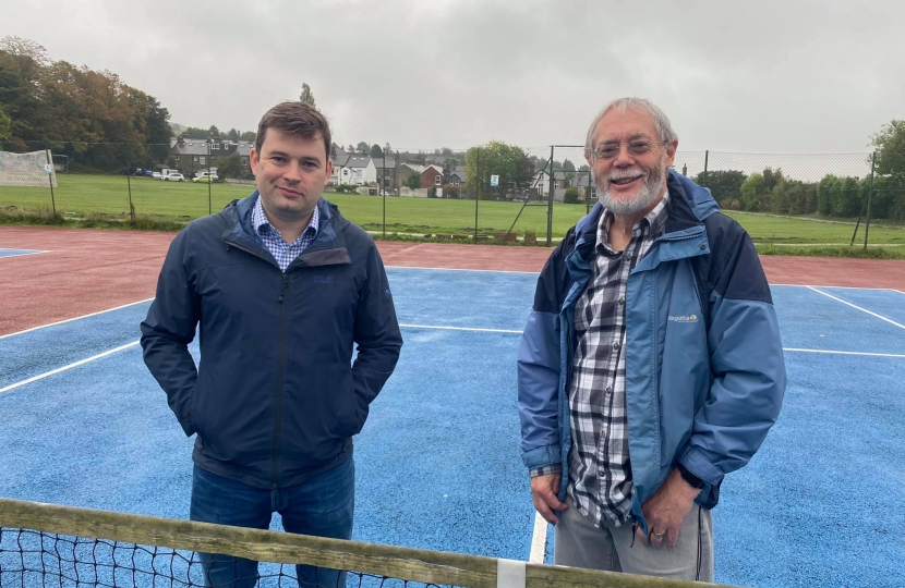 Government serves up ‘transformational’ £22 million for tennis as MP visits New Mills Tennis Club
