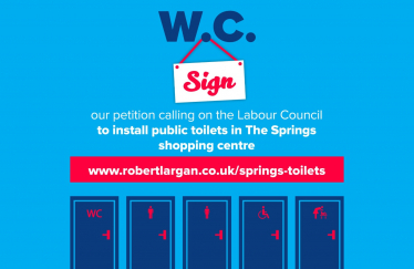 Robert Largan MP's petition calling for public toilets in the Springs Shopping Centre