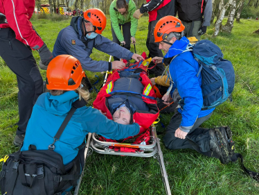 High Peak MP plays casualty for Edale Mountain Rescue Team