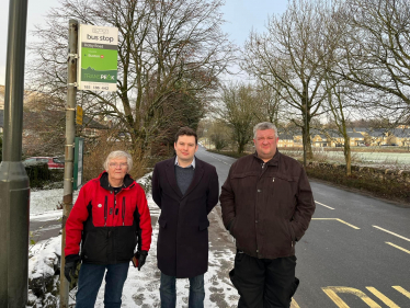 Robert Largan MP with local councillors Linda Grooby and Kev Kirkham